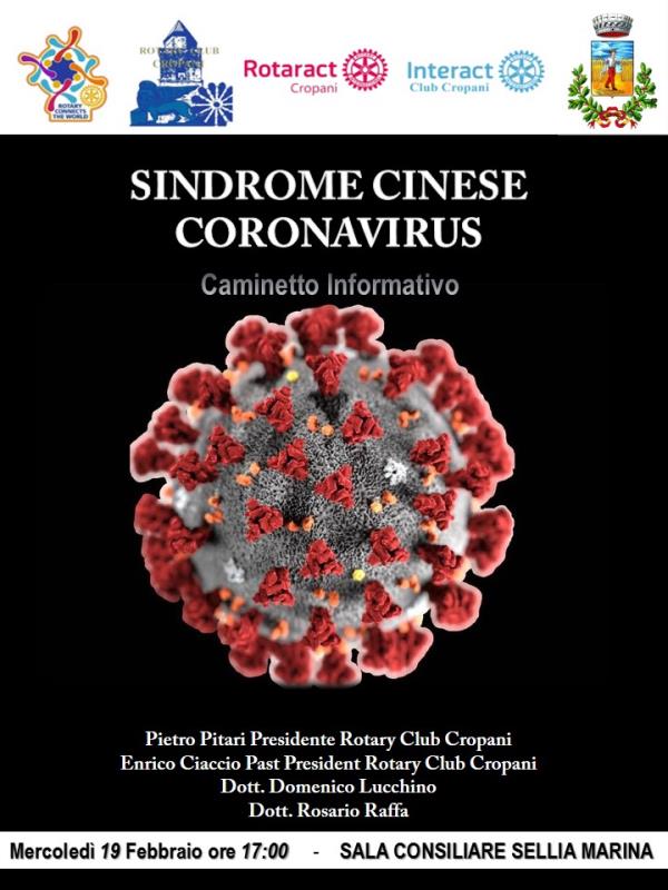 Un caminetto informativo su la sindrome cinese  Coronavirus promosso dal Rotary Club Cropani