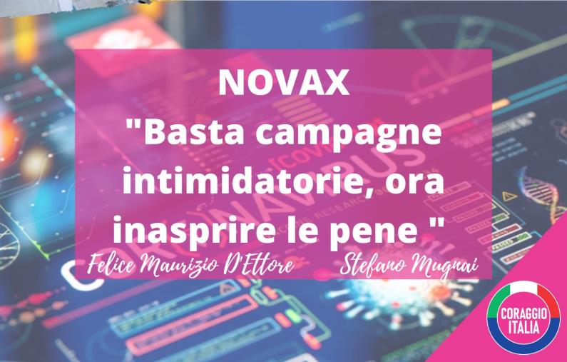 images No vax, Coraggio Italia: "Basta campagne intimidatorie, ora inasprire le pene" 