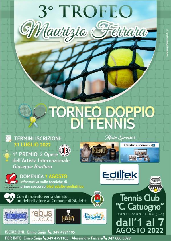 images Montepaone, al via il torneo di tennis dedicato a Maurizio Ferrara 