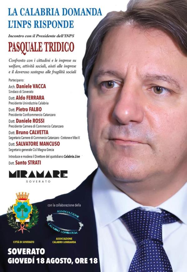 images “La Calabria domanda l’Inps risponde”: a Soverato i cittadini incontrano il presidente Tridico