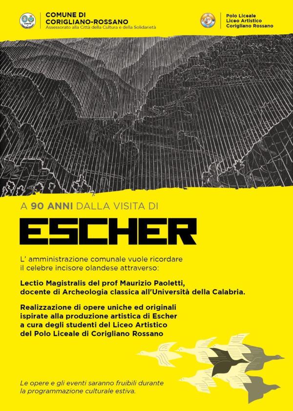 images Novantesimo anniversario della visita di Escher a Corigliano Rossano. In estate lectio magistralis e mostra degli studenti