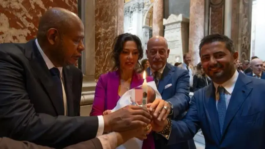 images Gianvito Casadonte “padrino” speciale al Vaticano con il premio Oscar Forest Whitaker