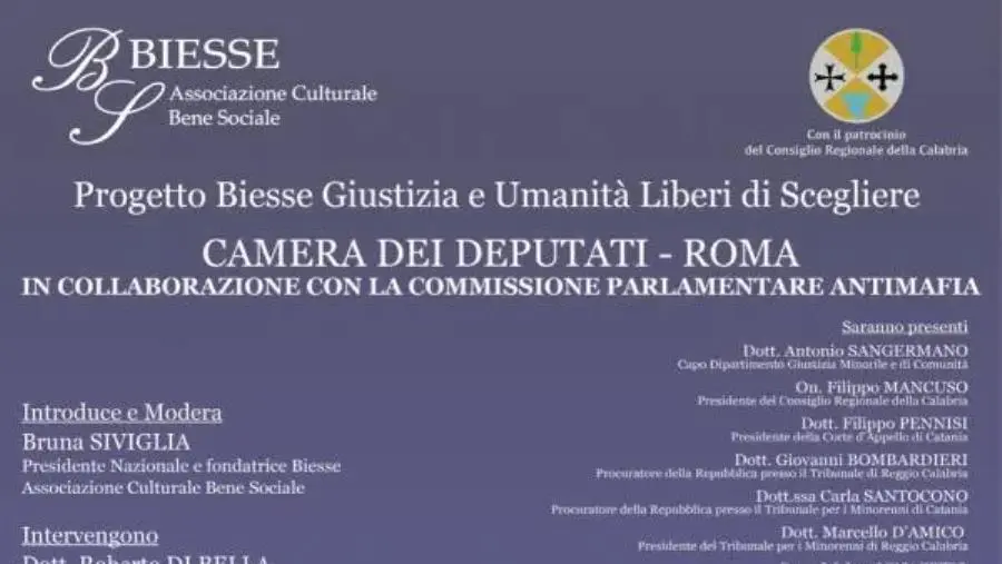 images Il progetto "Biesse giustizia e umanità  liberi di scegliere" approda alla Camera dei deputati