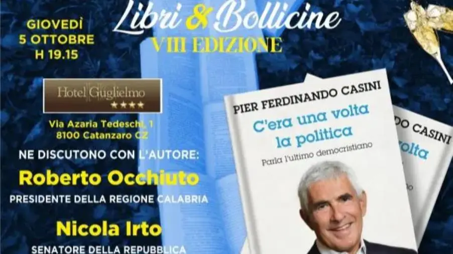 images Catanzaro, al via l’ottava edizione di "Libri & Bollicine": tra gli ospiti anche Casini