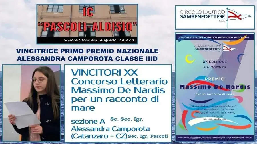 images Catanzaro, Alessandra Camporota della scuola 'Pascoli' si aggiudica il primo posto al concorso 'Premio Massimo De Nardis'  