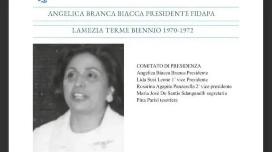 images L'addio ad Angelica Branca Biacca, fondatrice e prima presidente della sezione  Fidapa di Lamezia Terme