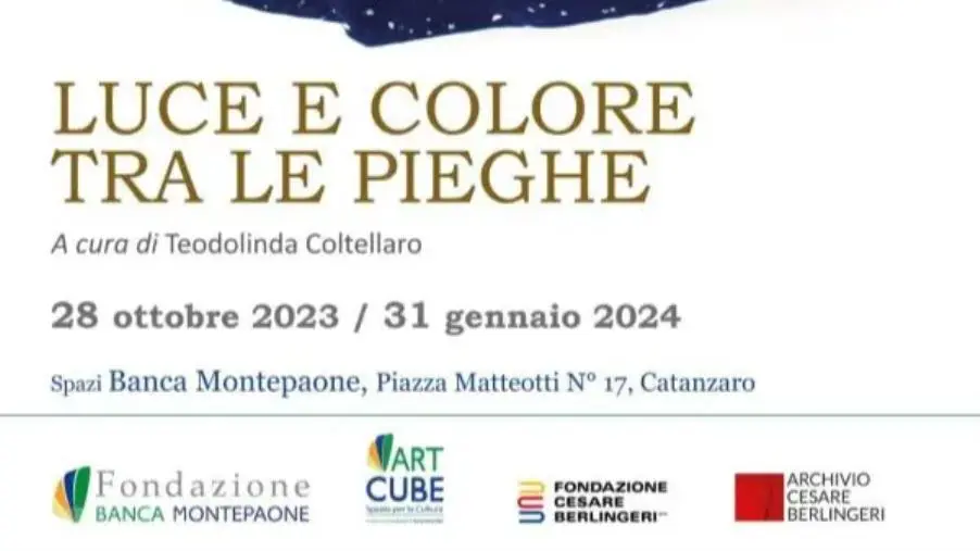 images "Cesare Berlingeri. Luce e colore tra le pieghe", il 20 gennaio incontro con l'artista a Catanzaro