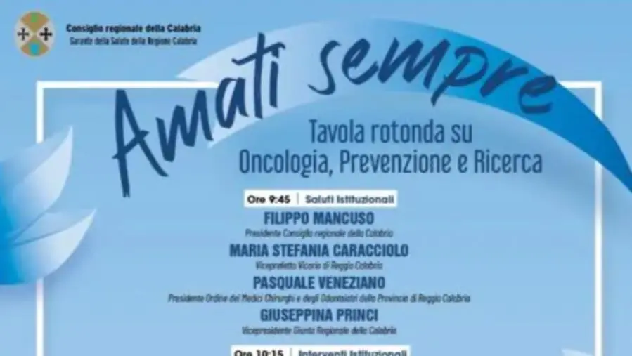 images “Amati sempre”, a Reggio una tavola rotonda dedicata alla lotta al cancro