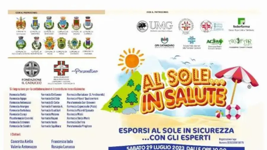 images IV edizione “Al Sole… in Salute”2023", la presentazione il 24 luglio a Catanzaro