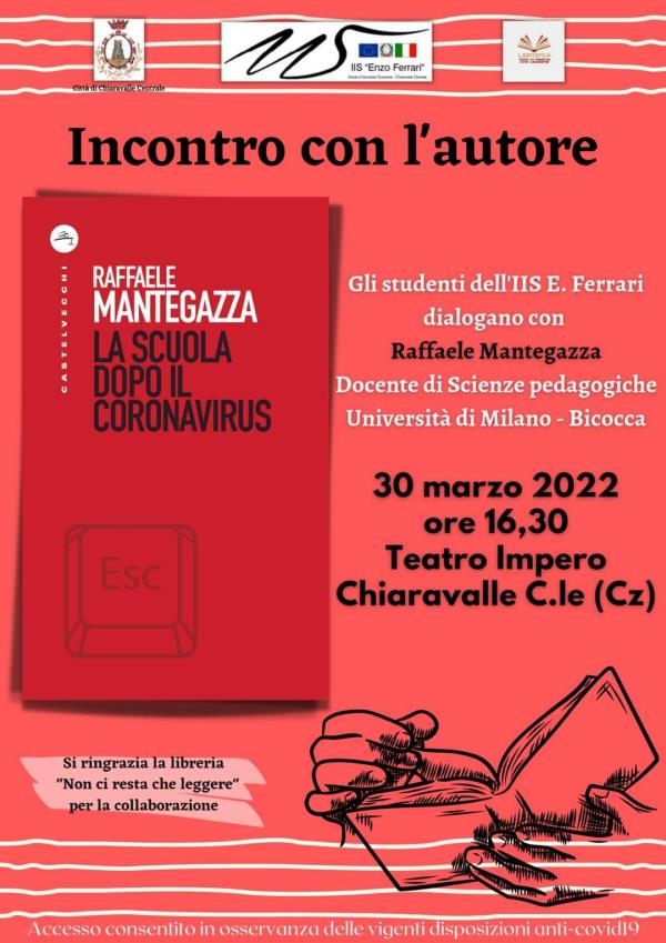 images “La scuola dopo il Coronavirus”, il 30 marzo a Chiaravalle il libro del prof Raffaele Mantegazza 