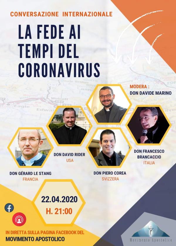 La "Fede ai tempi del Coronavirus", stasera diretta facebook sulla pagina del  Movimento apostolico 