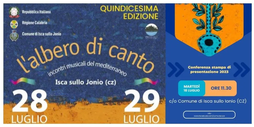 Isca Sullo Ionio, in arrivo la quindicesima edizione del Festival 'L'albero di Canto'