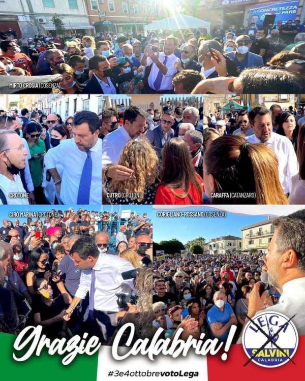 images Regionali. Venerdì Salvini torna in Calabria per la chiusura nazionale della campagna elettorale 