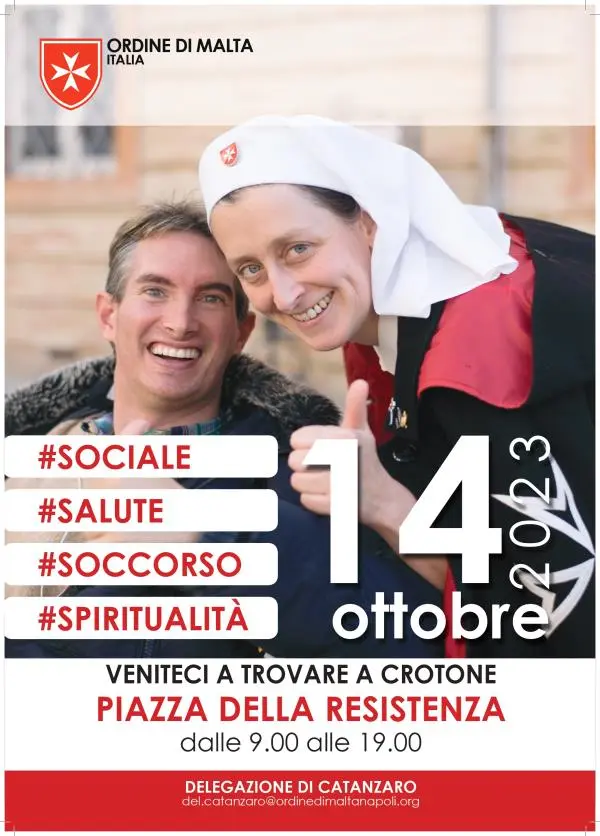 Da Giornata "nazionale" a "mondiale": l'Ordine di Malta torna in piazza il 14 ottobre a Crotone