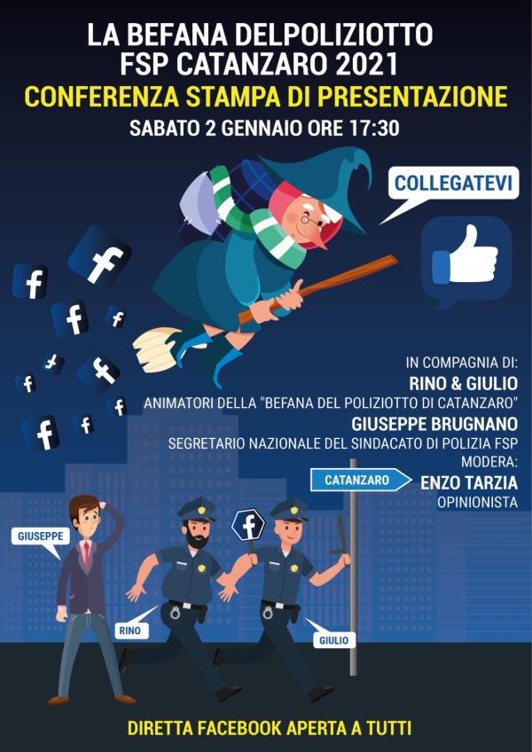 Catanzaro. Torna la "Befana del poliziotto", sabato la presentazione in diretta facebook