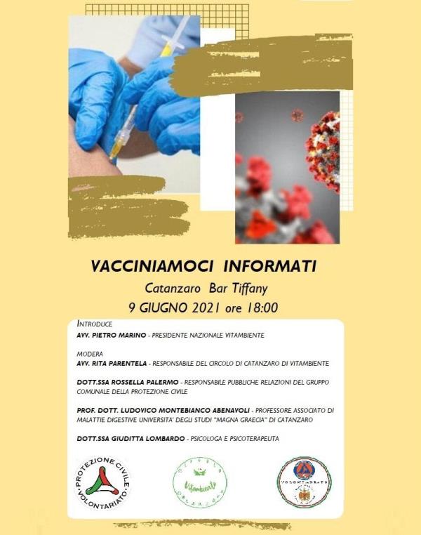 images “Vacciniamoci informati”: mercoledì l'incontro promosso dall'associazione Vitambiente