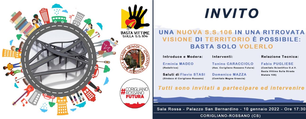 images S.S.106, Una nuova strada per una rinnovata visione di territorio: se ne parlerà a Corigliano-Rossano il 10 gennaio