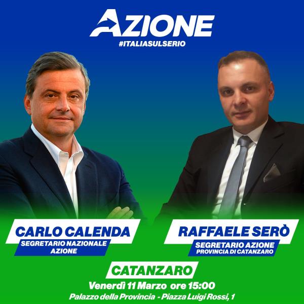 images Carlo Calenda atteso a Catanzaro venerdì 11 marzo