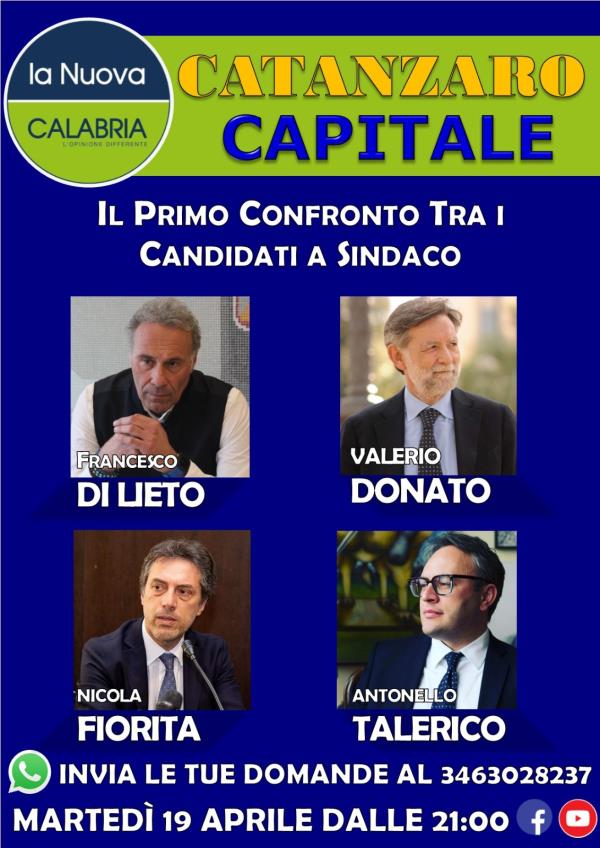 images Confronto televisivo tra i candidati a sindaco di Catanzaro martedì 19 aprile su La Nuova Calabria