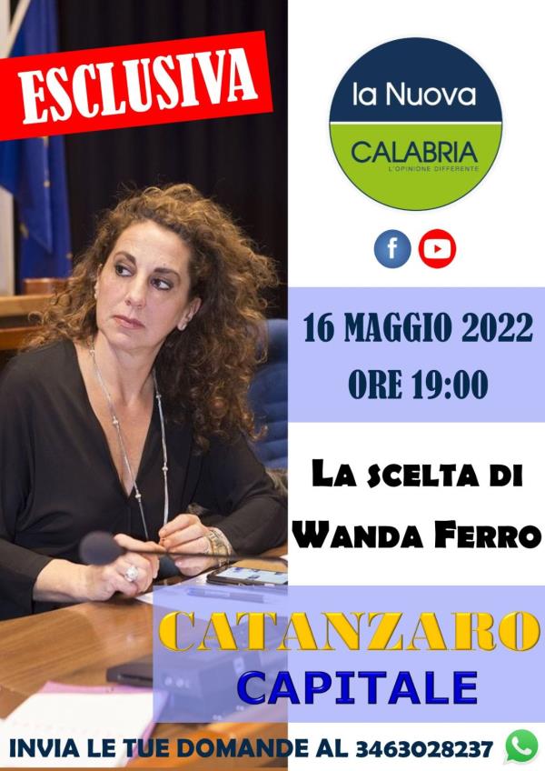 images Catanzaro Capitale: oggi alle 19 la puntata in diretta con Wanda Ferro