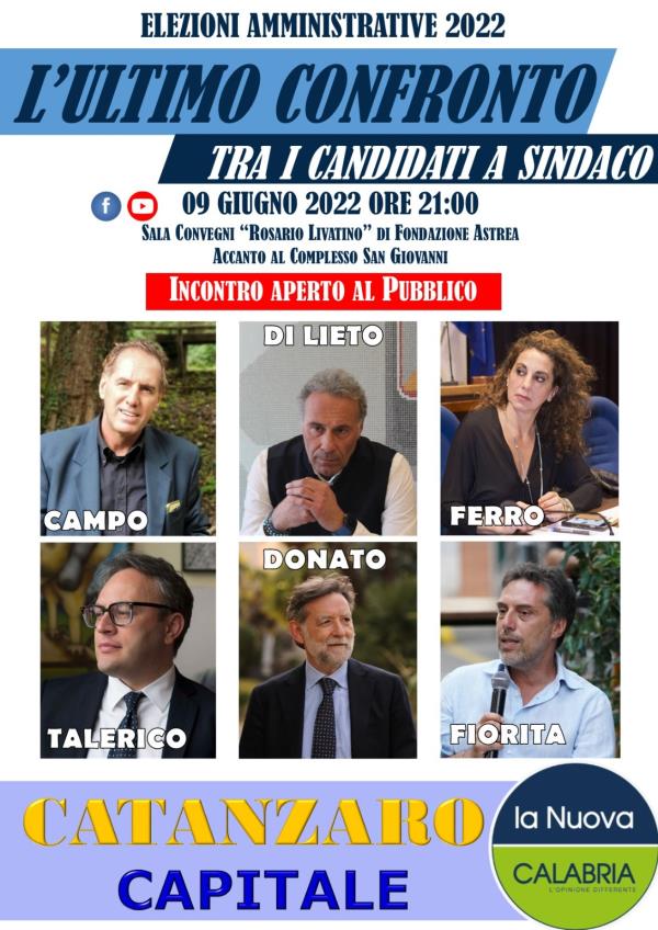 images Catanzaro Capitale, giovedì alle 21 in diretta lo scontro finale fra i candidati a sindaco