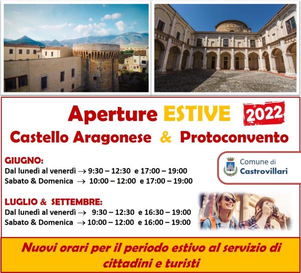 images Castrovillari si prepara all'estate con i nuovi orari del Protoconvento Francescano e del Castello Aragonese 