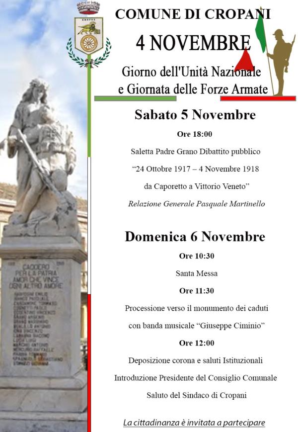 images Giornata delle Forze armate a Cropani, il 5 ottobre convegno col generale Martinelli