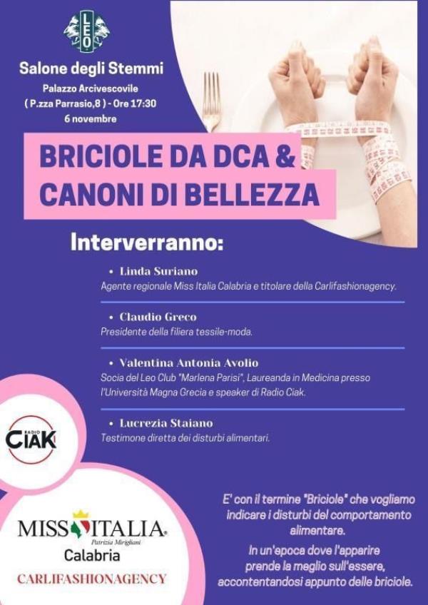 images Domani a Cosenza seminario su disturbi alimentari e canoni di bellezza 