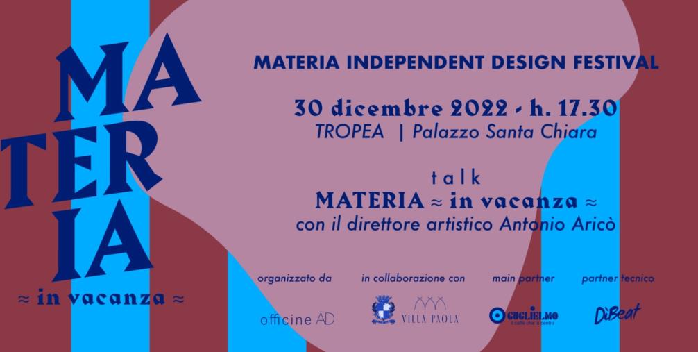 images Materia "in vacanza", il festival del design abbraccia il turismo e approda a Tropea: domani l'evento di presentazione