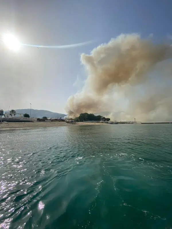 Soverato, fiamme nella zona costiera 