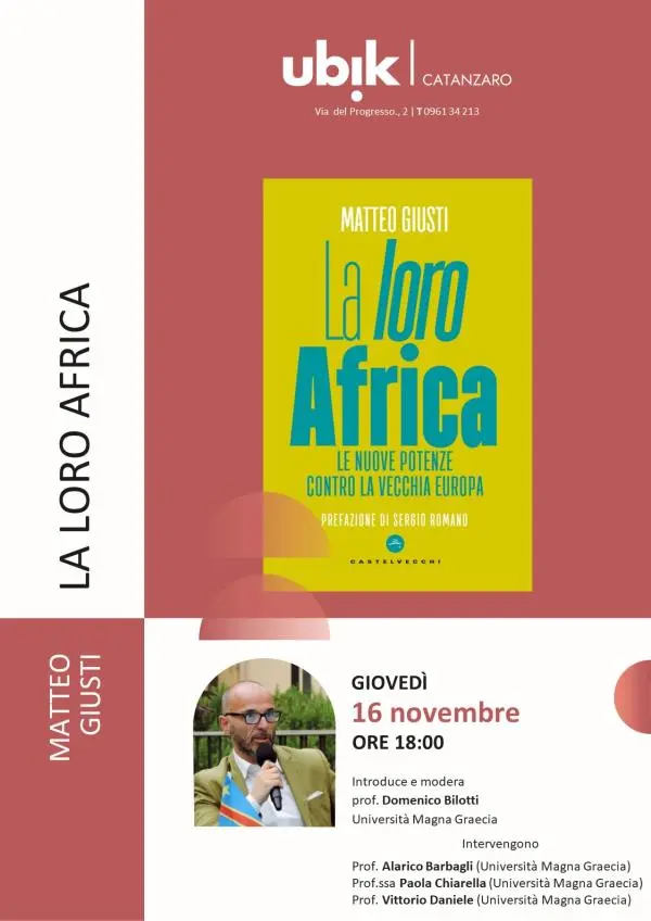 "La loro Africa": giovedì 16 novembre a Catanzaro il libro del reporter Matteo Giusti