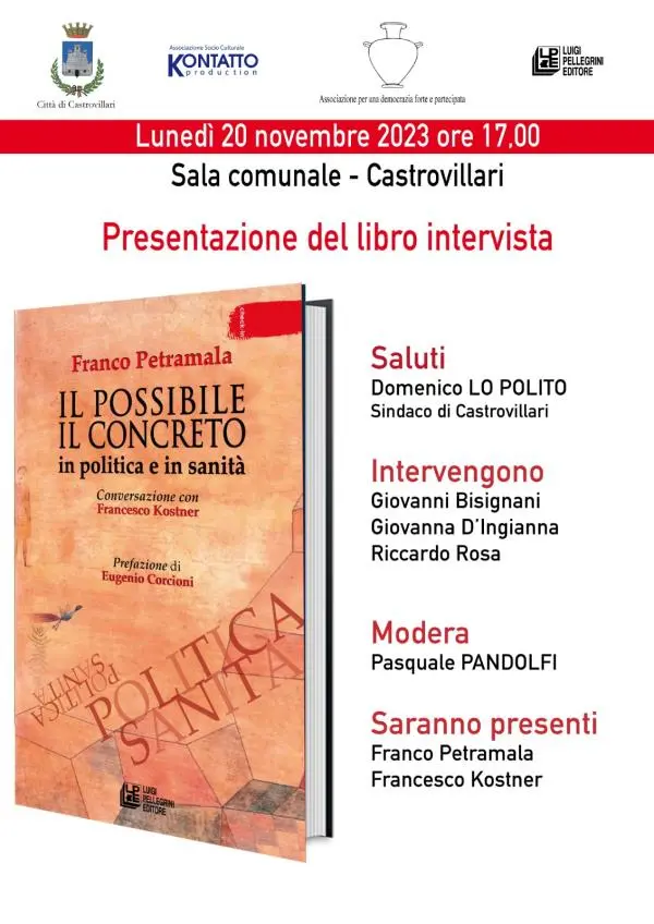 Castrovillari, domani la presentazione del libro di Franco Petramala