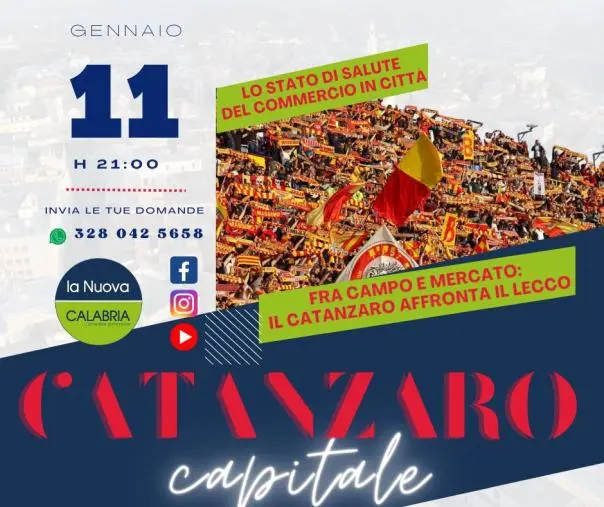 images Catanzaro Capitale, lo stato di salute del commercio e i giallorossi fra campo e mercato (LA DIRETTA ALLE 21)