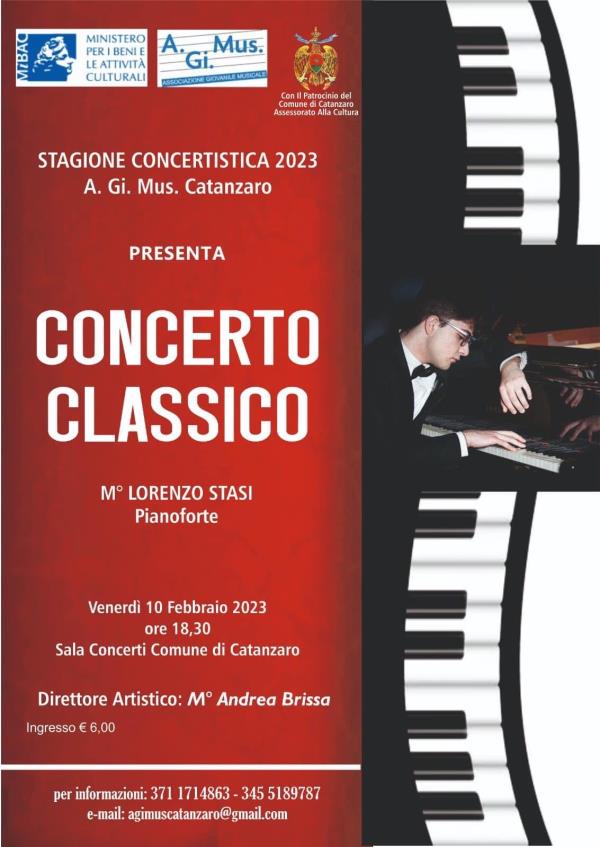 images Lorenzo Stasi inaugura la stagione concertistica dell’A.Gi.Mus Catanzaro