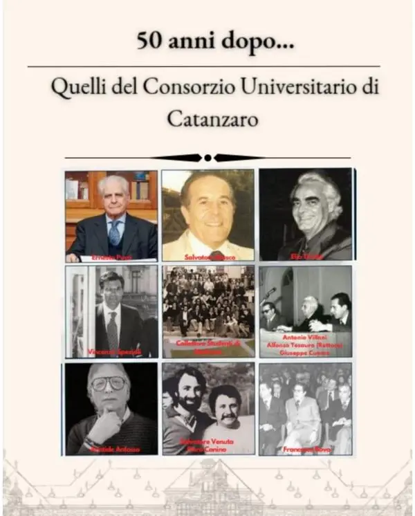 images “Quelli del Consorzio Universitario di Catanzaro 50 anni dopo", martedì  convegno sulle origini e sulla nascita dell'Umg