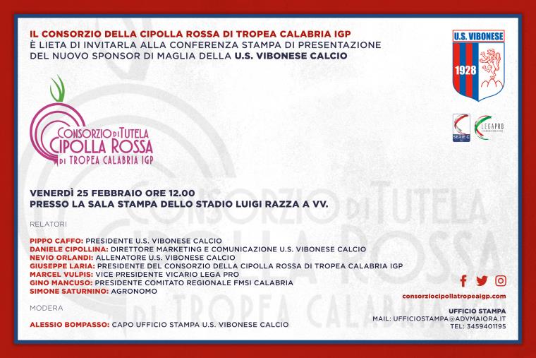 images Vibonese Calcio, il Consorzio della cipolla rossa di Tropea diventa sponsor  