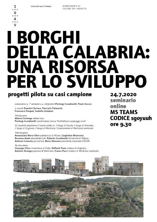 images “I Borghi della Calabria: una risorsa per lo sviluppo”, seminario on line venerdì 24 luglio 