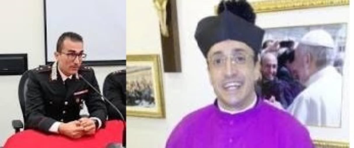 images Amaroni, don Roberto Corapi incontra il nuovo capitano dei Carabinieri Pasquale Cuzzola