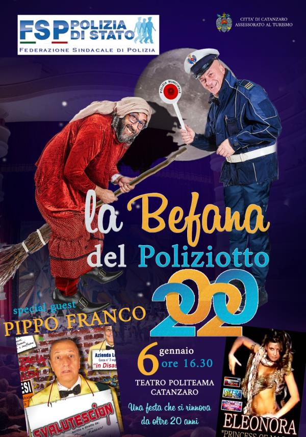 images "La befana del poliziotto" si ferma al teatro Politeama ed è già tutto esaurito