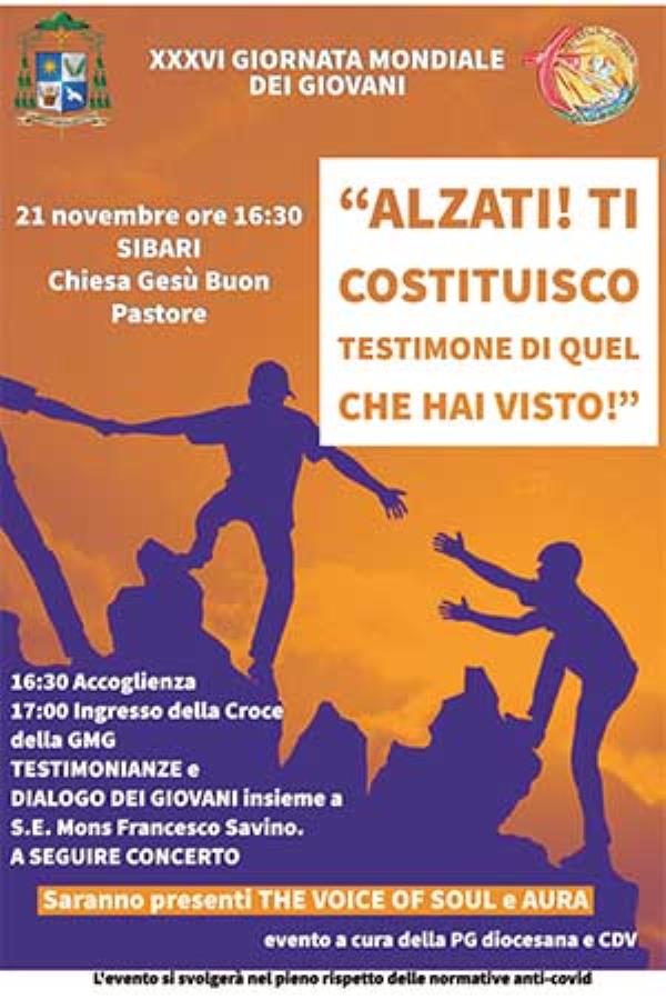 images Cassano allo Ionio. Domenica 21 novembre la Diocesi aderisce alla XXXVI "Giornata Mondiale dei Giovani"