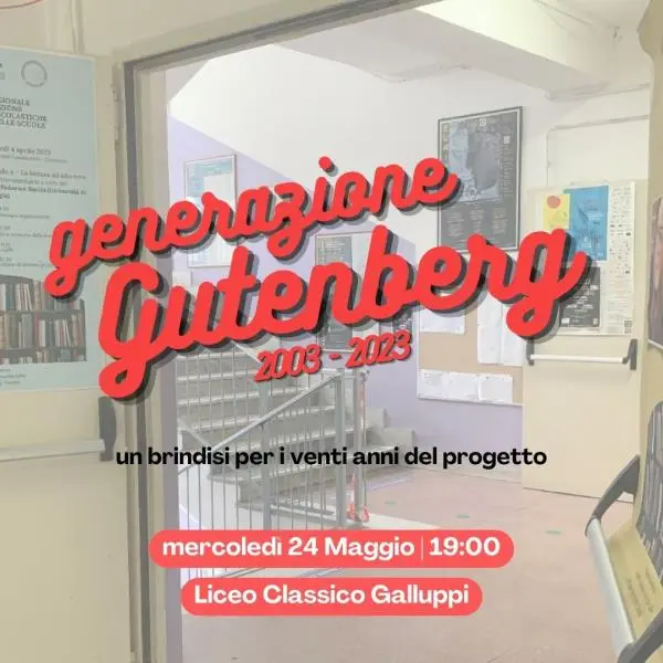 La "Generazione Gutenberg" si dà appuntamento per festeggiare i 20 anni del progetto a Catanzaro