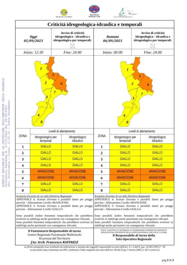 images Maltempo, allerta gialla e arancione su tutta la Calabria