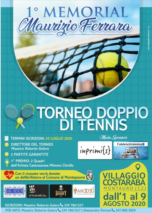 images "I° Memorial Maurizio Ferrara". Torneo di doppio a tennis al villaggio di Costaraba, tra l'1 e il 9 agosto