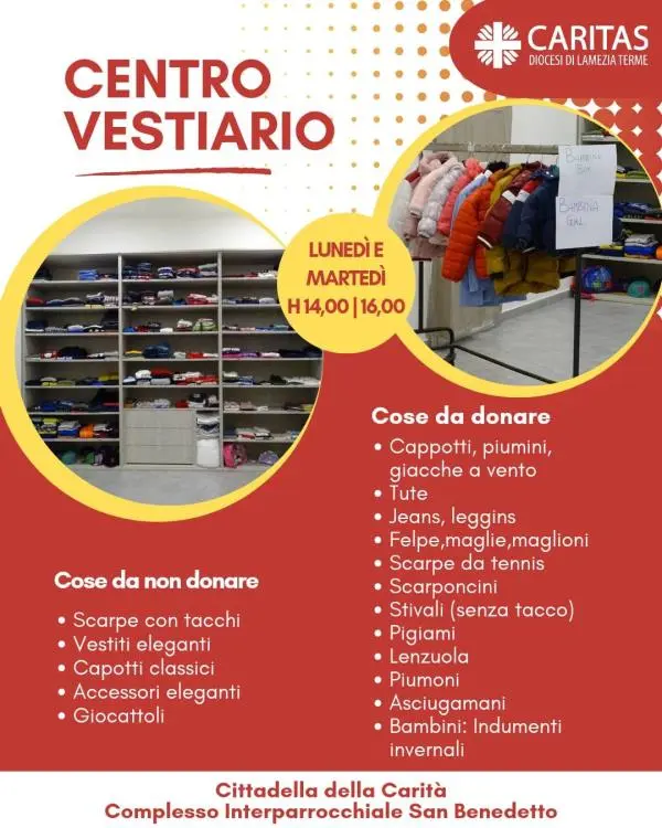 images Lamezia Terme, riprende l'attività del centro vestiario della Caritas 