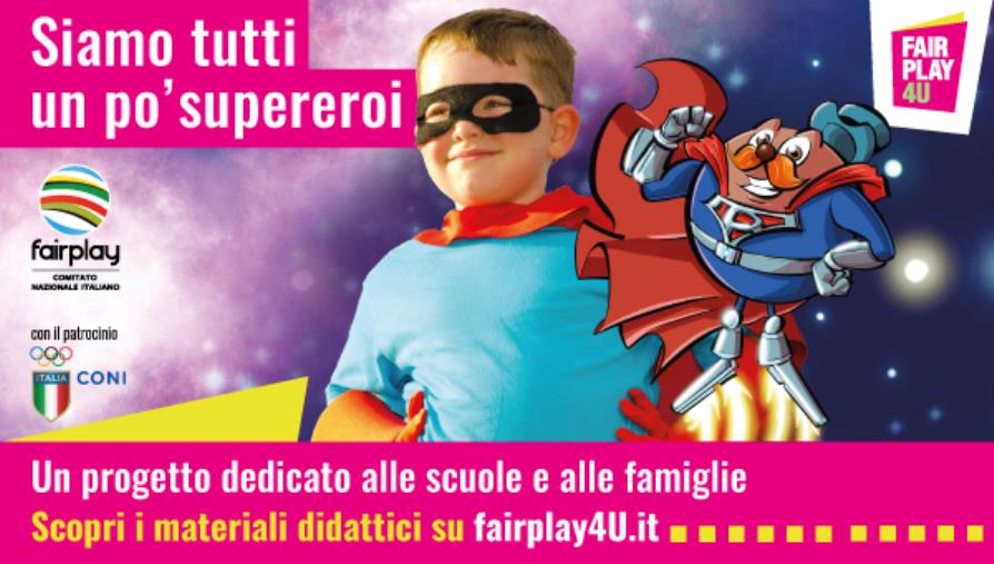 images FairPlay4U, nuovo progetto on line per genitori e insegnanti che si lega ai valori del Fair Play nella vita attraverso gli eroi a fumetti