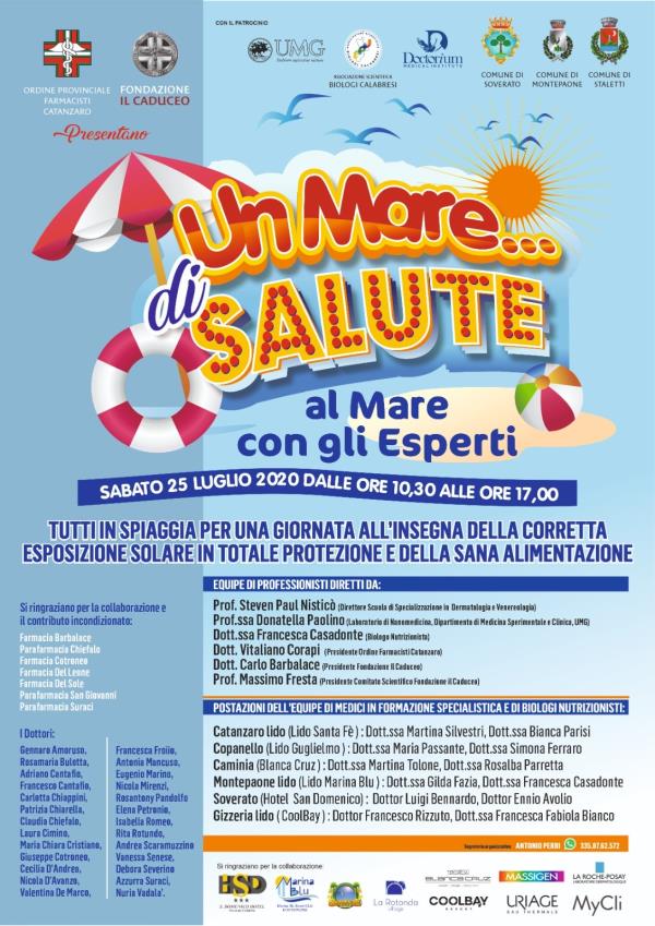 images "Un mare di salute, al mare con gli esperti", posticipata a giovedì la presentazione dell'iniziativa