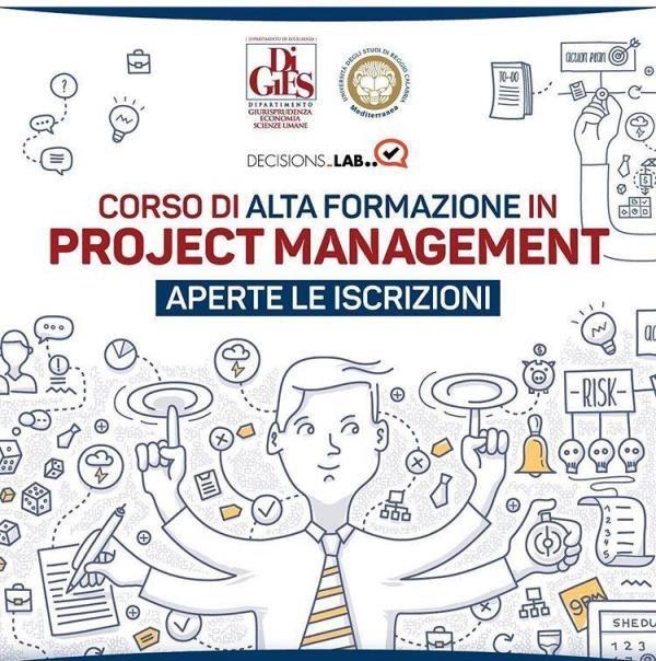 Università Mediterranea, per i corsi di Alta Formazione in Project Management c'è tempo fino al 23 ottobre 