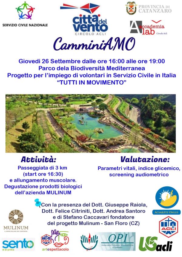 Tutti in movimento al Parco della Biodiversità con l'iniziativa "CamminiAMO"