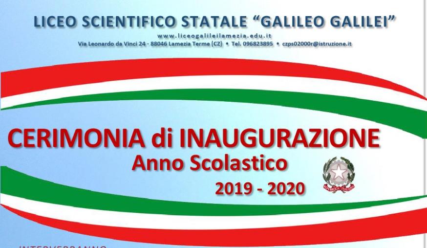 Lamezia Terme, lunedì al Liceo scientifico "Galilei" cerimonia inaugurazione anno scolastico