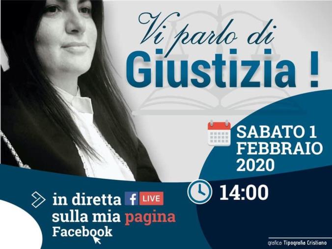 L'avvocato Rondinelli parla di giustizia al popolo della rete. Sabato 1 febbraio appuntamento su Facebook